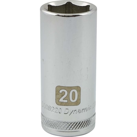 Dynamic 3/8" Drive, 20mm Metric Socket, 6 Points D008220